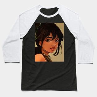 BLACK ANIME GIRl Baseball T-Shirt